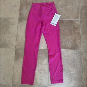 Lululemon Athletica Ribbed HR Pants in Bright Pink